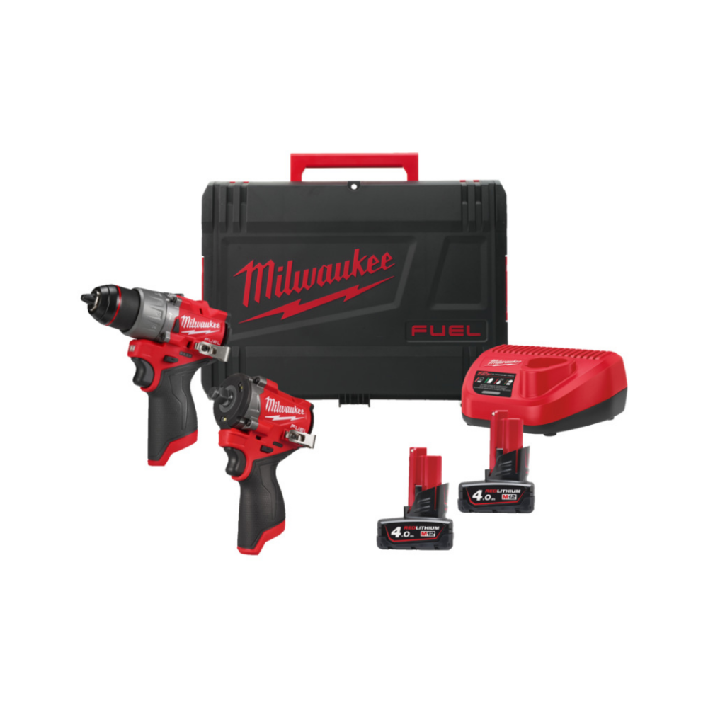M12 FPP2X2-402X - M12 FUEL Powerpack (M12 FPD2, M12 FCIWF12G3, 2 x M12 B4, 1 x C12C lader, 1 x HD Box)